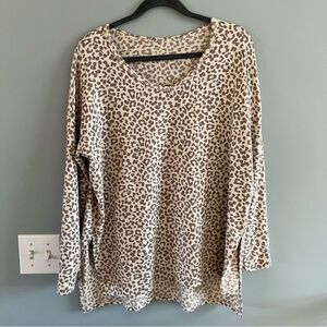 American Eagle Oversized Cheetah Print Sweater